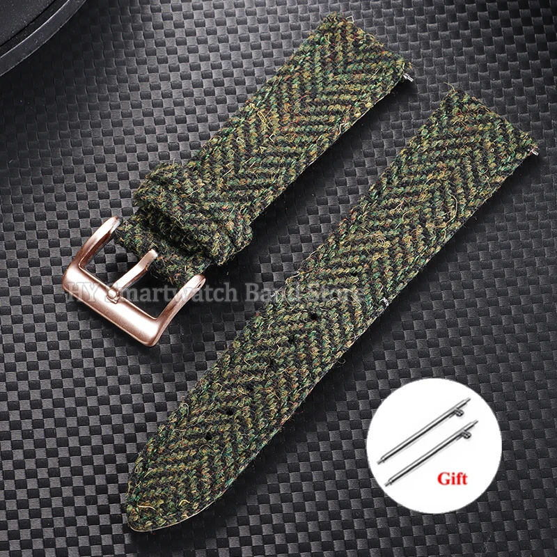 Vintage-Style Leather & Nylon Quick Release Watch Strap - Universal Sport Wristband