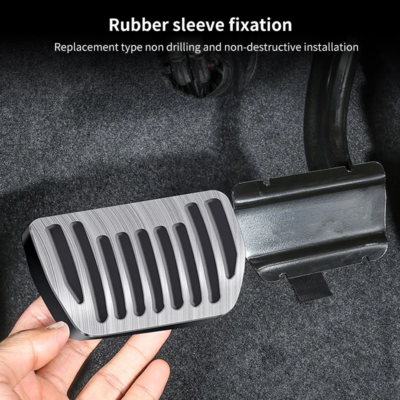 Car Gas Fuel Brake Pedal Aluminum Alloy Rubber Anti-slip Foot Pedal Cover For Geely Monjaro Manjaro KX11 Xingyue L