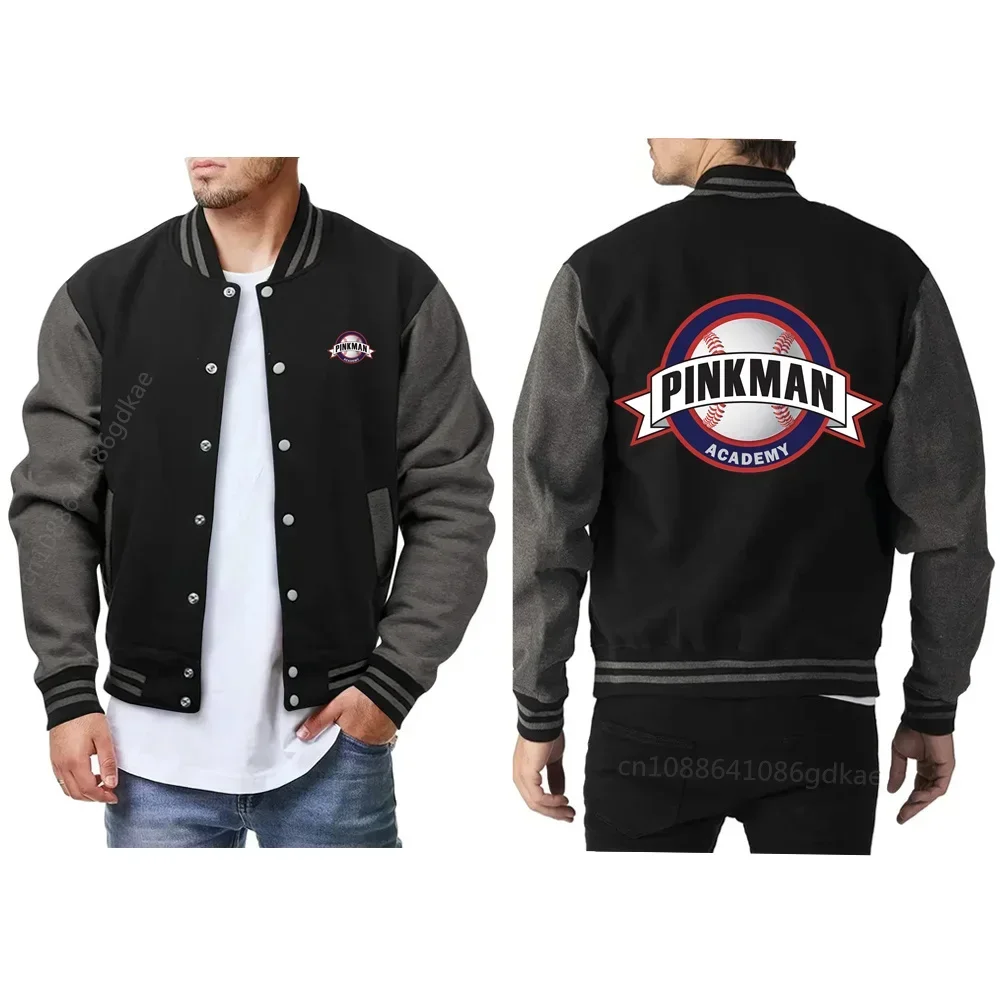 Print Men Baseball Sports Active Windproof Jacket Men Simple Style Clothing for Autumn Winter Workout Training Bomber Jacket
