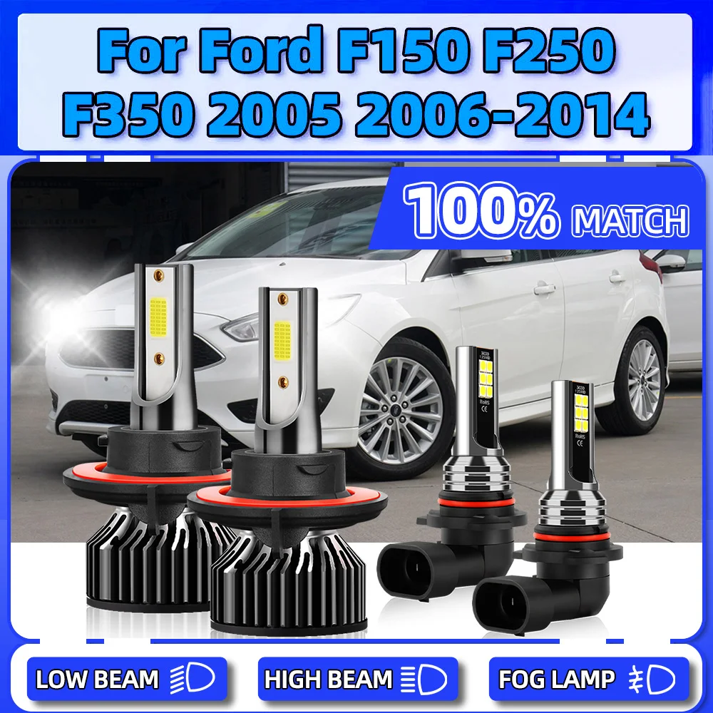 

LED Headlight 12V Auto Fog Lights 240W Car Headlamps 6000K Front Lamp For Ford F150 F250 F350 2005-2009 2010 2011 2012 2013 2014