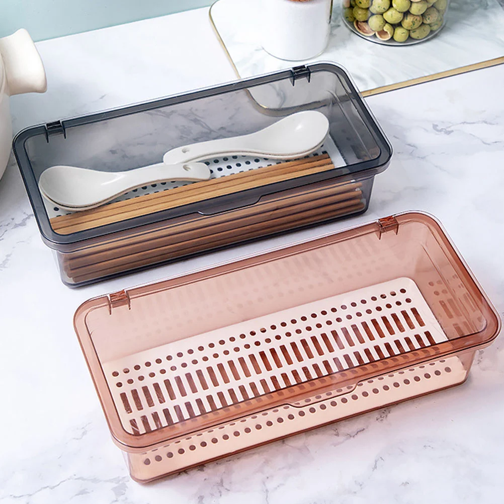 

2Pcs Chopsticks Holder Spoon Fork Holder Draining Storage Rack for Dishwasher