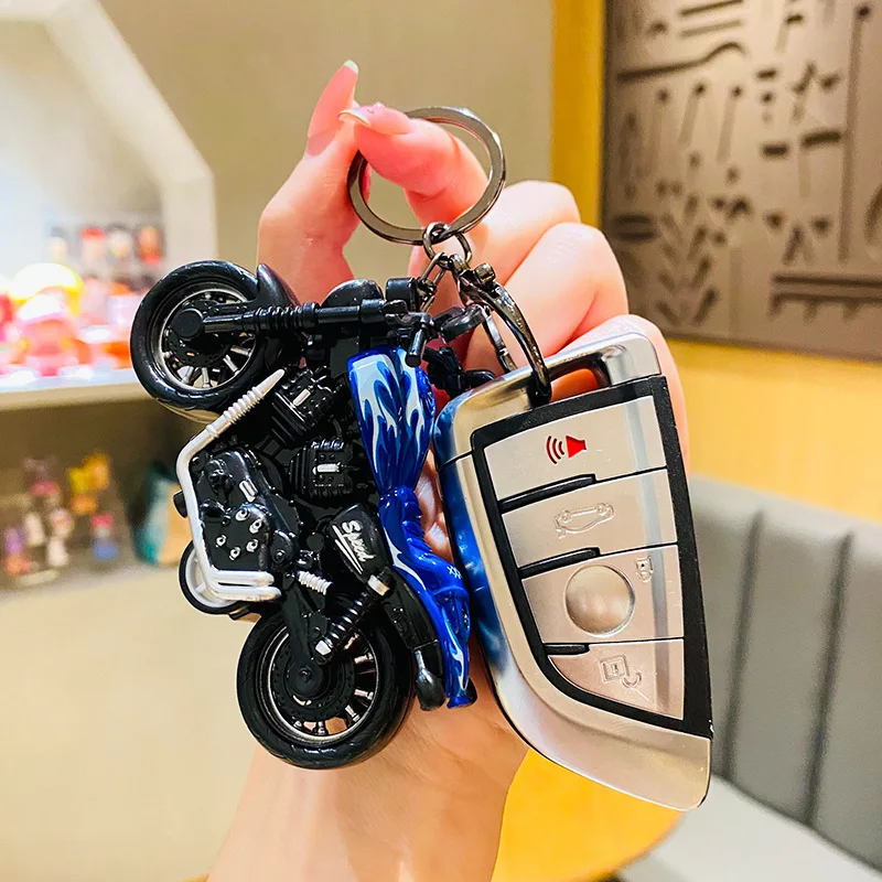 1PCS Keychain Mini Cartoon motorcycle Key Ring fashion Key Holder