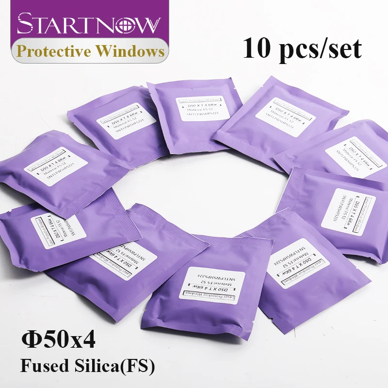 Startnow 1064nm 파이버 레이저 보호 렌즈 50×4mm 6KW 10pcs 파이..