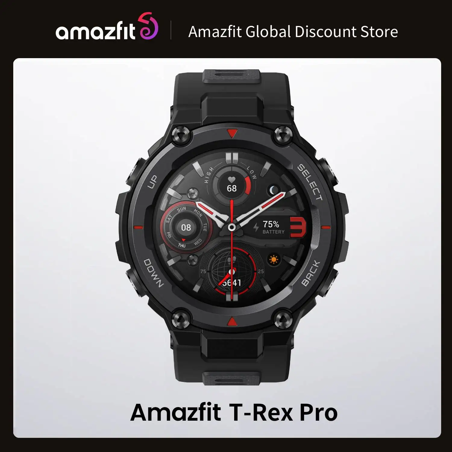 New Original Amazfit T rex Pro Smart Watch For Men GPS Outdoor 10ATM Waterproof 20 days Battery Life Smartwatch For iOS Android
