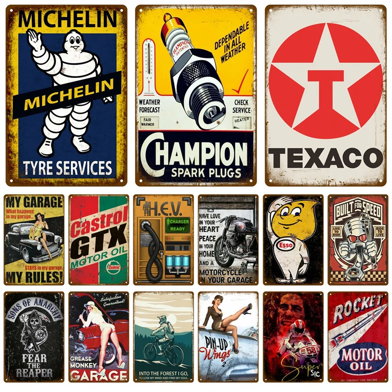 Targa In Latta Vintage Poster Decor Wall Art Room Decoration Retro Decorativo House Metal Sign Plate Poster On The Wall Garage Parts