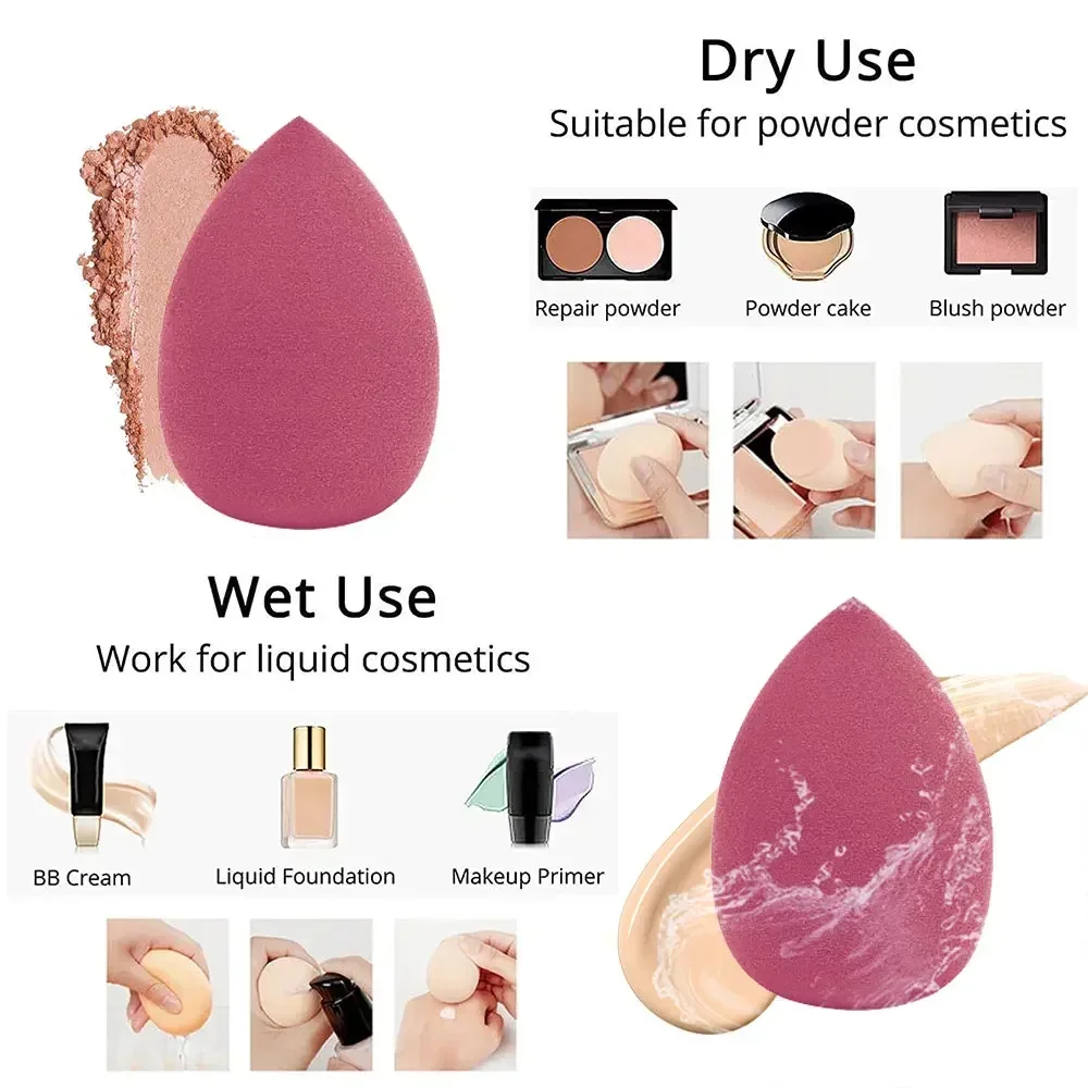 4pcs/set Makeup Sponge Blender Beauty Egg Cosmetic Puff Foundation Sponges Powder Puffs Women Make Up Accessories 6