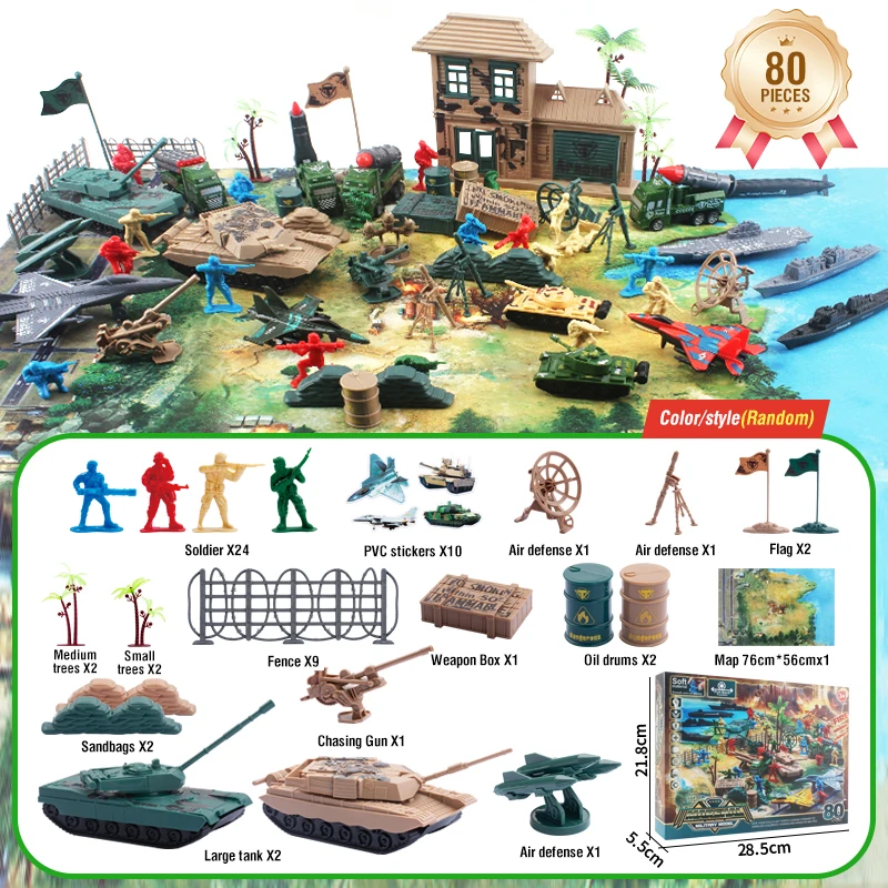 Ultimate Military Action Figure Set: Tank Fighter Soldier Army Builder Kit