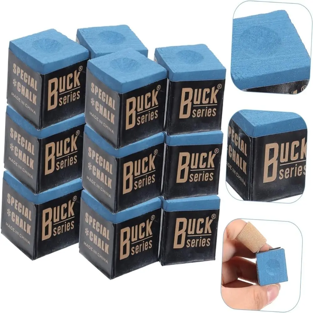 12PCS Billiards Cue Chalks Billiards Accessories Anti Slip Wear-resistant Durable Portable Light Professional Snooker Chalk billiard chalk billiard accessories