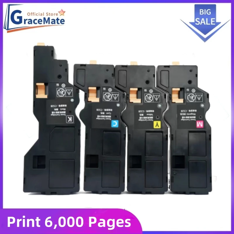 GraceMate 4PCS C325 Toner Cartridge Compatible For Xerox ApeosPrint C325dw Apeos C325z C325df C325dw C325 Printer Toner
