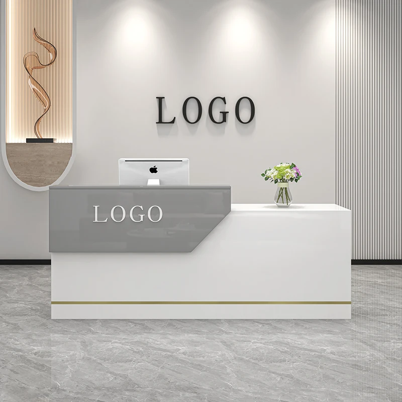 Modern Simple Reception Desk Nail Salon Front Luxury Small Reception Desk Shop Counter Bar Kassen Schrank Office Furniture