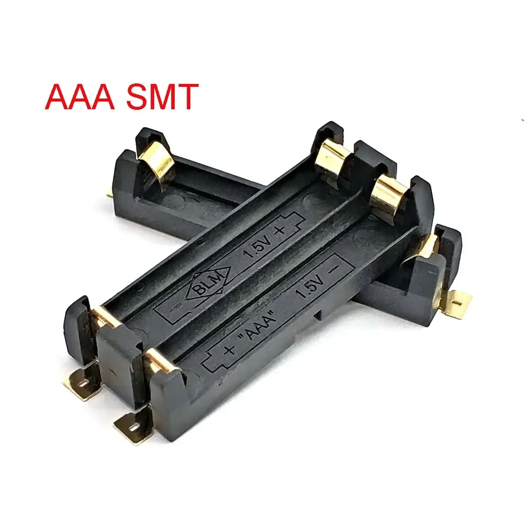 1/2 Slot AAA Battery Holder SMD SMT Battery Box with Bronze Pins DIY Lithium Spring Box battery holder battery box