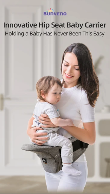 Marsupio Portabebè SUNVENO – Ergonomico, Regolabile, Fino A 20 Kg, Con Tasca (Grigio) - Foto 8