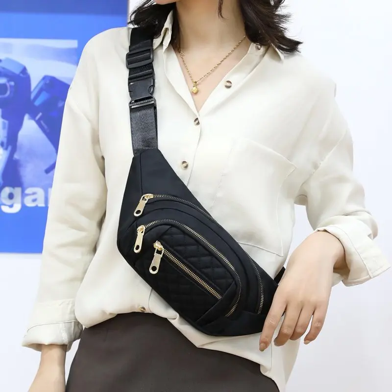 1 functional waist bag, suitable for both men and women, adjustable shoulder strap, suitable for hiking, camping, and running, w