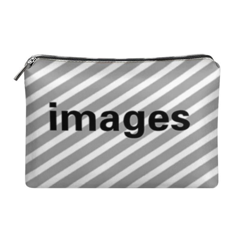 Custom Your Images Zipped Leather Clutch Women Bags Cosmetic Organizer Cute Makeup Bag Large Make Up Purse Portable Handbag