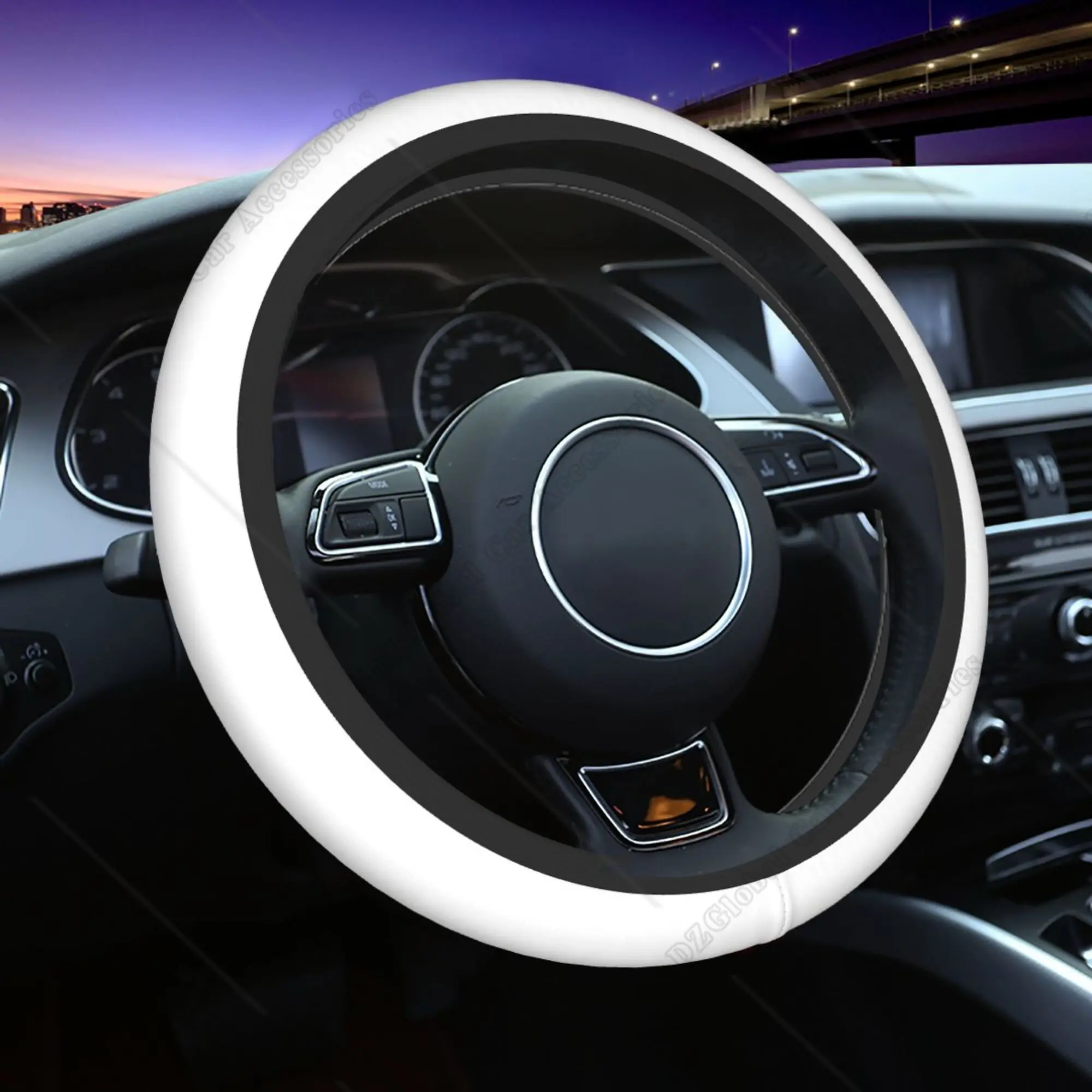 Copertura per volante a forma di farfalla blu da 15 pollici per donne e uomini, in neoprene antiscivolo carino auto volante grip Wrap accessori auto custodia protettiva per veicolo camion SUV