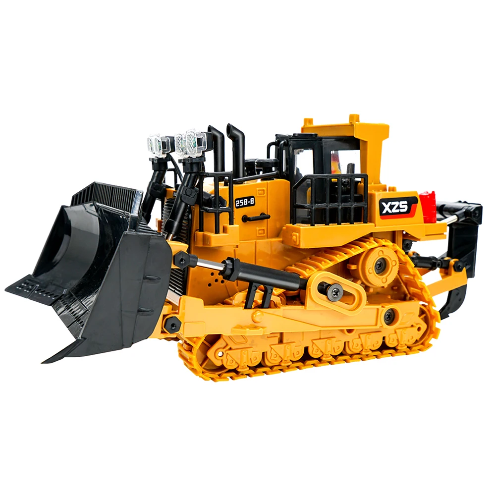 1:24 9CH Diecast Model Alloy RC Excavator Bulldozer Toys Remote Control Engineering Car Remote Control Tractor Electric Car Kid fast remote control cars