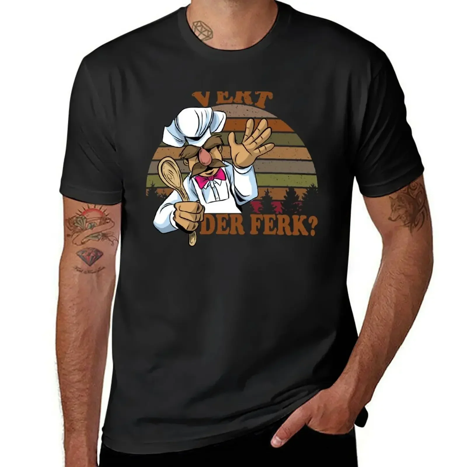 

VERT DER FERK RETRO T-shirt kawaii clothes customs oversized t shirt men