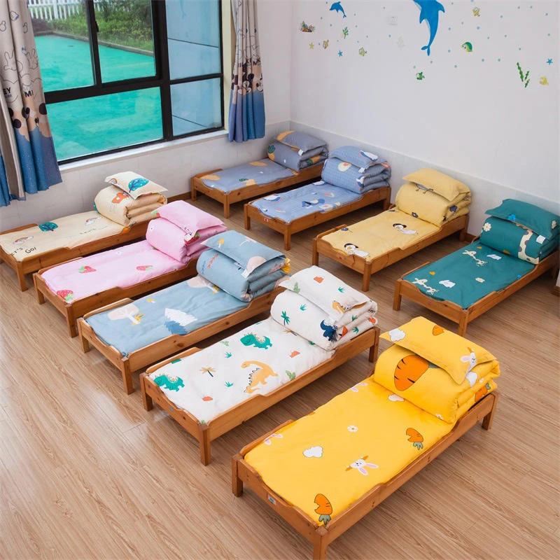 Kids Wooden Single Bed For Kindergarten Daycare Preschool Montessori