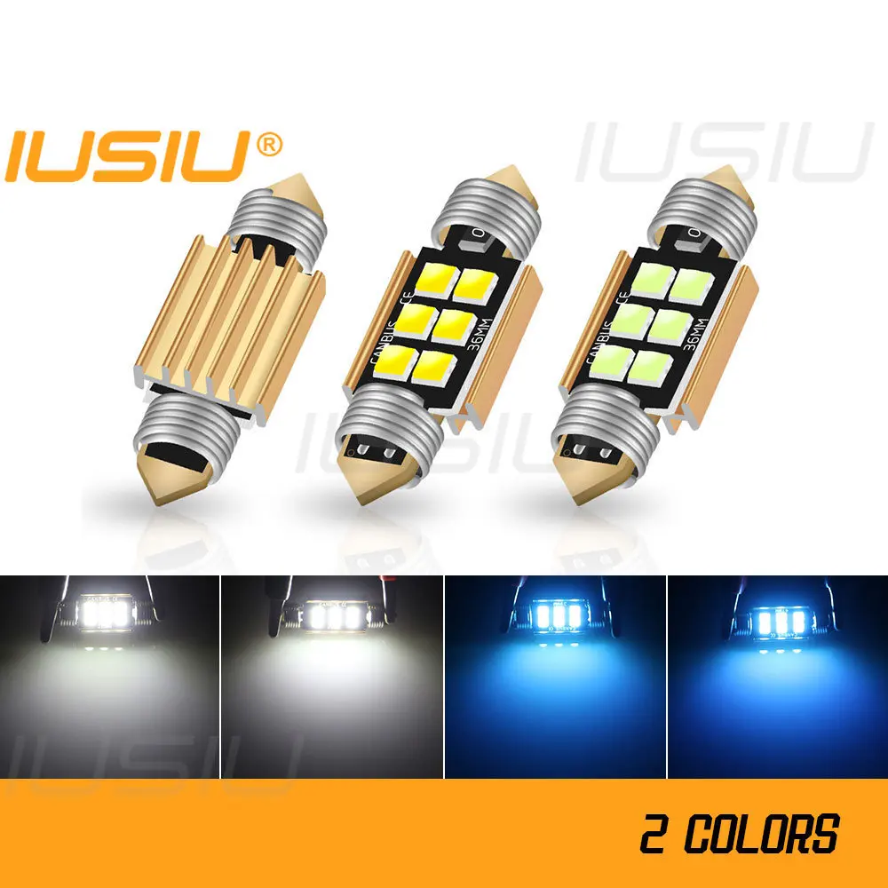 

IUSIU 1x 3030 C5W C10W Led Bulb Festoon SV8.5 31 36 39 41 MM Car Interior Light Reading Makeup Dome Door Trunk Signal Lamp White