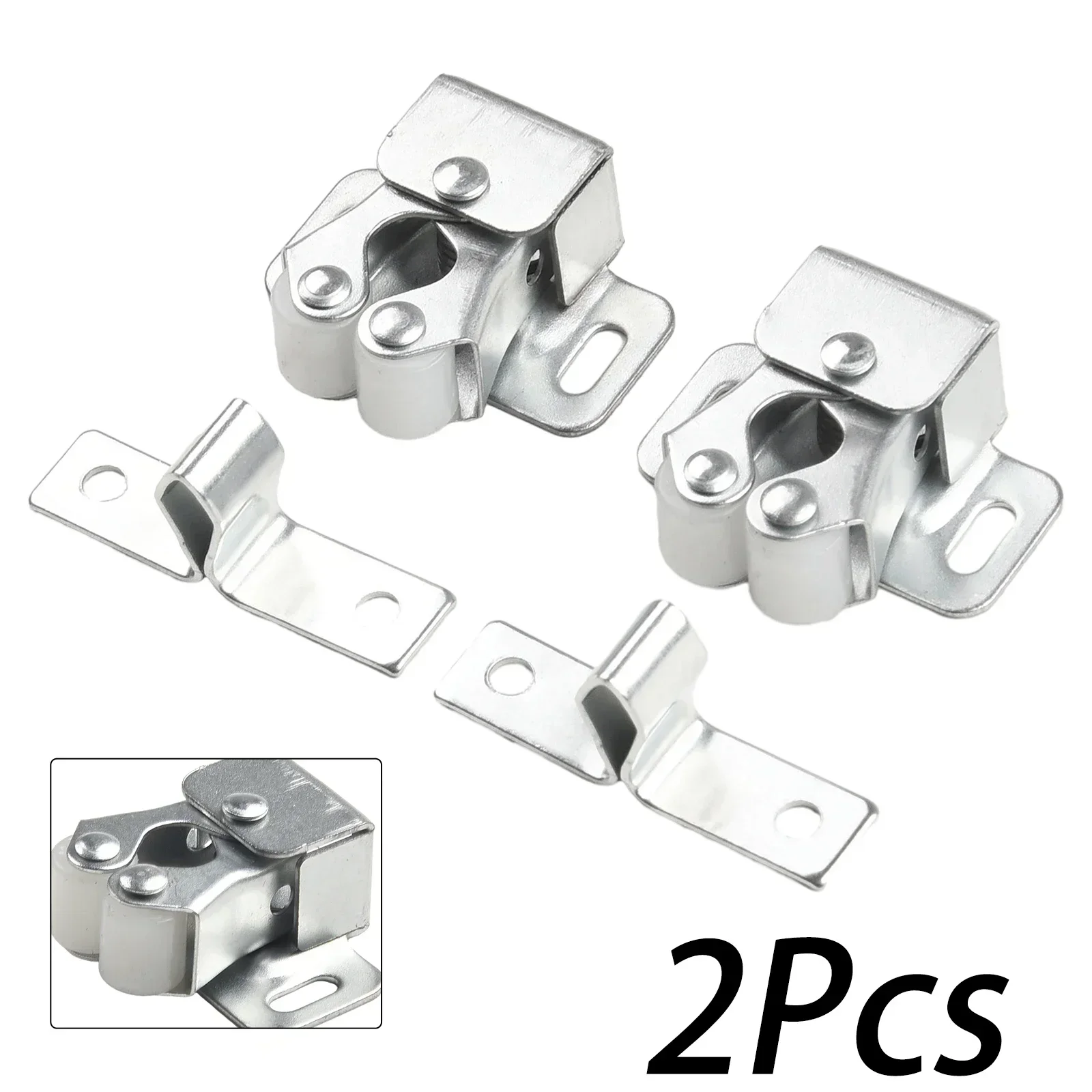 Door Lock Buckle Press The Home Wardrobe Door Buckle Touch The Bead Magnetic Dual Wheel Spring Fixed Lock Buckle Low Foot Cabinet Door