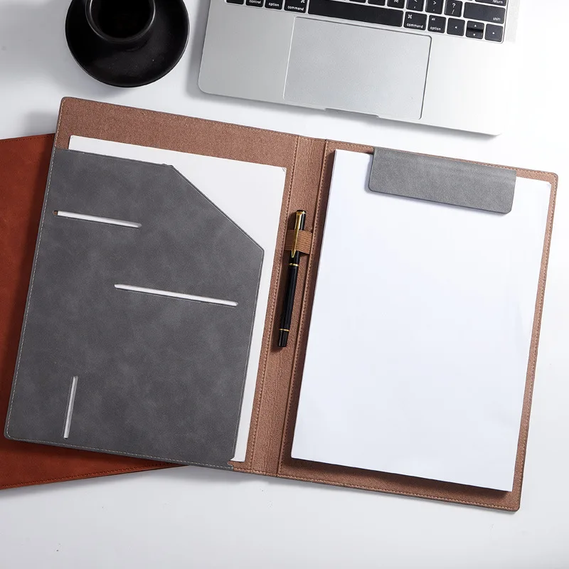 Carpeta de negocios A4 de cuero para firmar este Clip de contrato carpeta-de-negocios-a4-de-cuero-para-firmar-este-clip-de-contrato