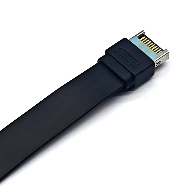 커넥터 USB 3.2 전면 패널 연장 케이블, GEN2x2 배플 케이블 TYPE-E - 섀시 Type-C 전면 C형 암 커넥터 10G/20Gbps A-ABFB