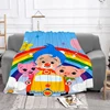 Plim Plim Cartoon Anime Blanket Custom Plaid on the Sofa Blankets Plush Furry Bedspread Bed Microfiber Bedding Throw Knee Throws 1