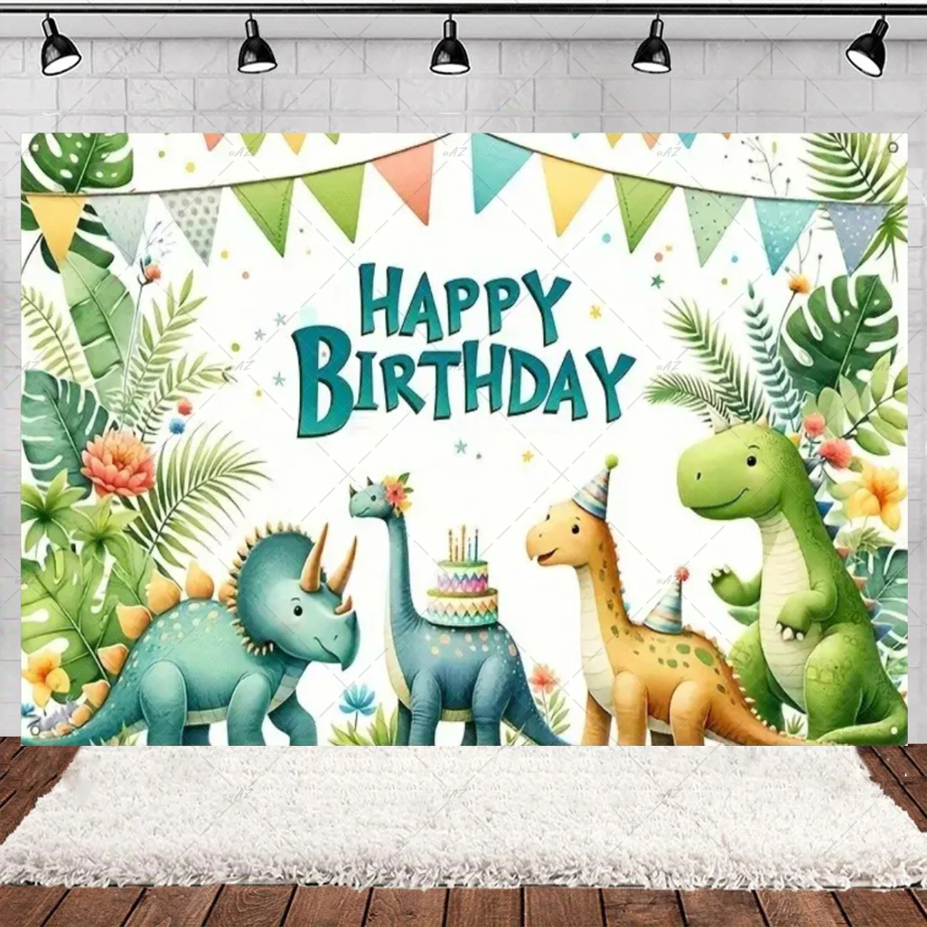 Cartoon Nette Dinosaurier Kind Geburtstag Party Foto Hintergrund Jurassic Welt Dino Poster Hintergründe Für Baby Dusche Junge Mädchen Geschenk – Detail 10