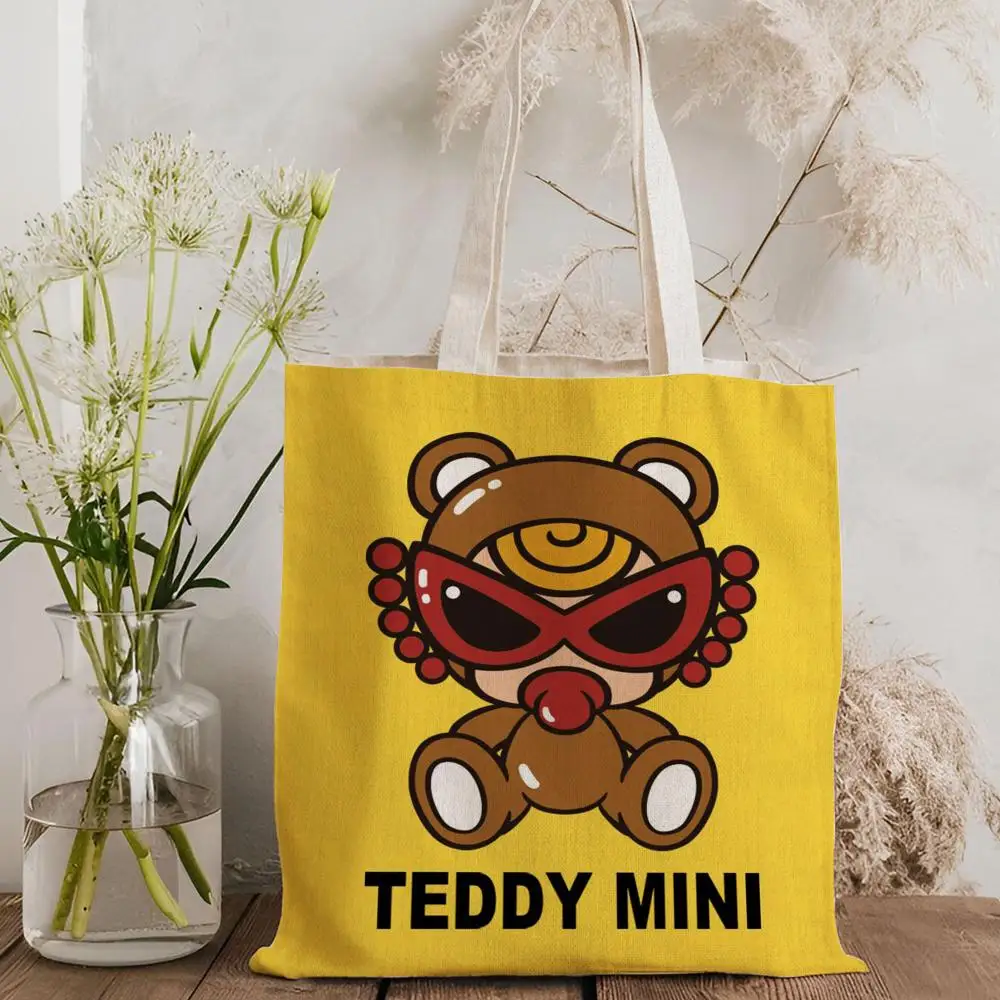Japan Luxury H-Hysteric M-Mini Aufbewahrungstaschen, doppelseitig bedruckte Canvas-Tragetasche, modische Damen-Umhängetasche mit großem Fassungsvermögen – Detail 8