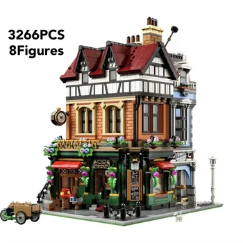 🌿 2025MOC Tudor Corner Modular Building Blocks – Architectural Street View Brick Set for Adults & Children 1