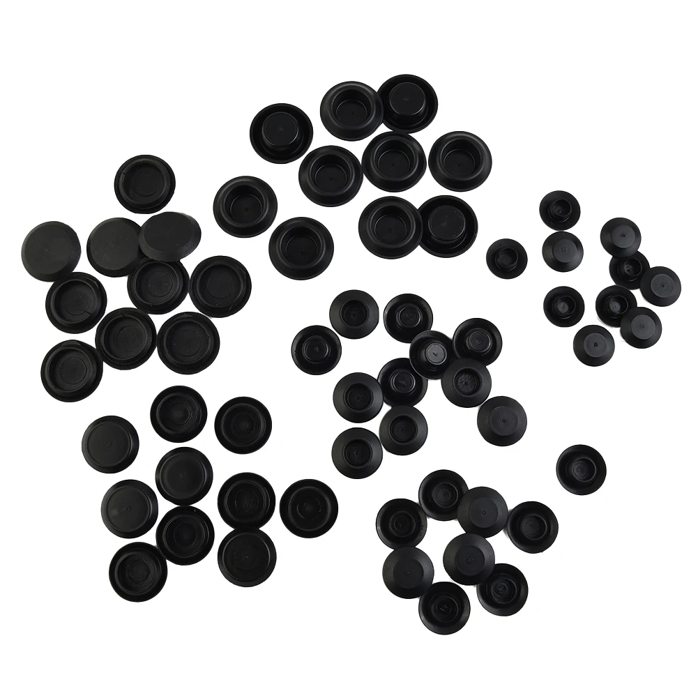 60 teile/satz Auto Unterputz Schwarz Kunststoff Loch Stecker Sortiment Auto Körper Blech Stecker 1/2 3/4 3/8 1/2 3/4 7/8 zoll – Detail 3