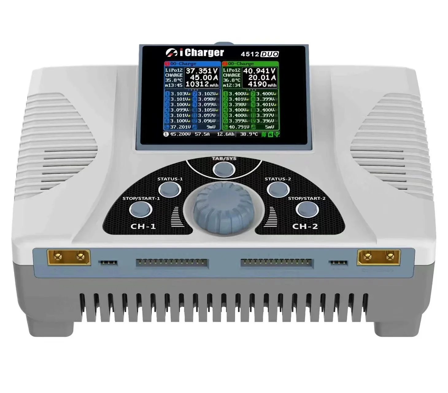 Icharger 4512 DUO 스마트 밸런스 충전기, LiPo, Lilo, LiFe, LiVH, LTO, NiZn, NiMH, NiCd, Pb용 방전기, 2800W, 80A