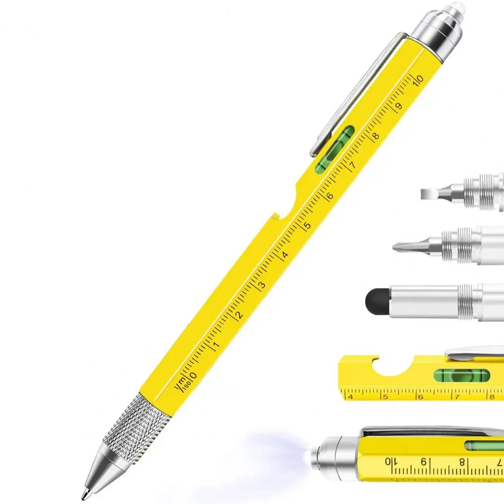 엔지니어를 위한 도구 펜 선물 Led 라이트 드라이버 눈금자 병따개 선물이 포함된 9-in-1 Multitool 펜