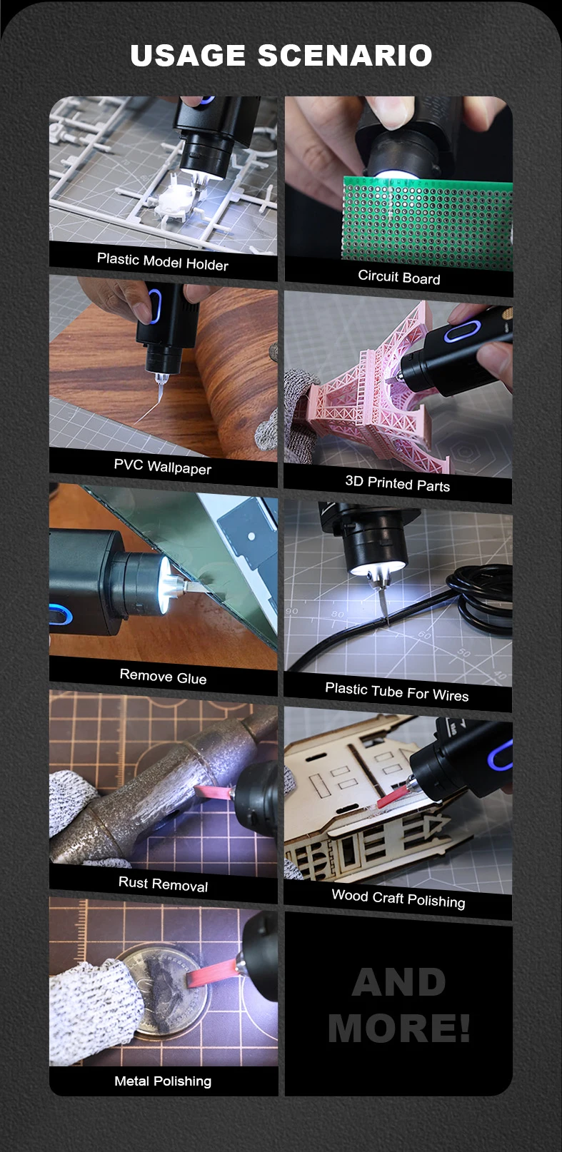 JAKEMY JM-Y10 PRO 2 in 1 Handheld Ultrasonic Cutting Knife DIY Electric Carving Tools for Plastic/Resin/3D Printing/Textile/Wood