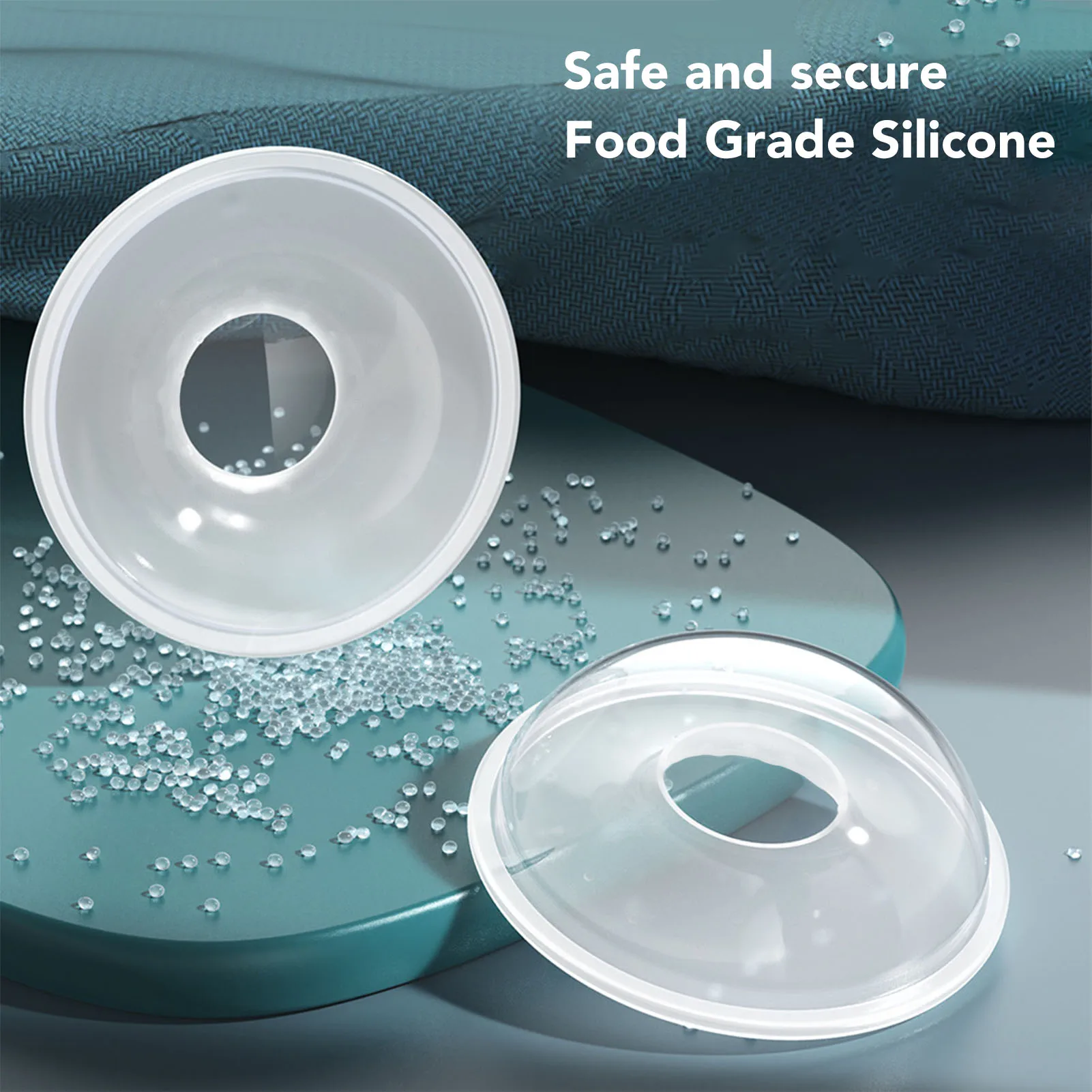 ZK40 4pcs Milk Collector Catcher Leak Proof Reusable Anti Overflow Milk Hands Free Silicone Wearable Nursing Cup