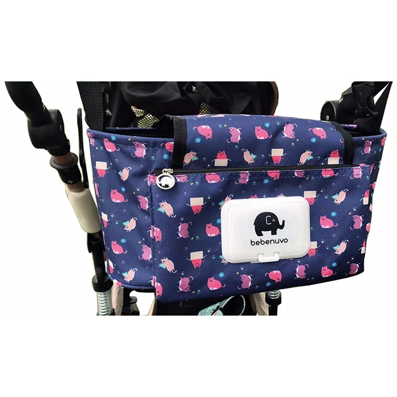 thumbnail image 1 of Bolsa colgante para cuna de bebé, organizador de artículos esenciales para bebés, bolsa de almacenamiento portátil para pañales, juego de cama, bolsa para pañales, bolsa para cochecito, 1 of 5