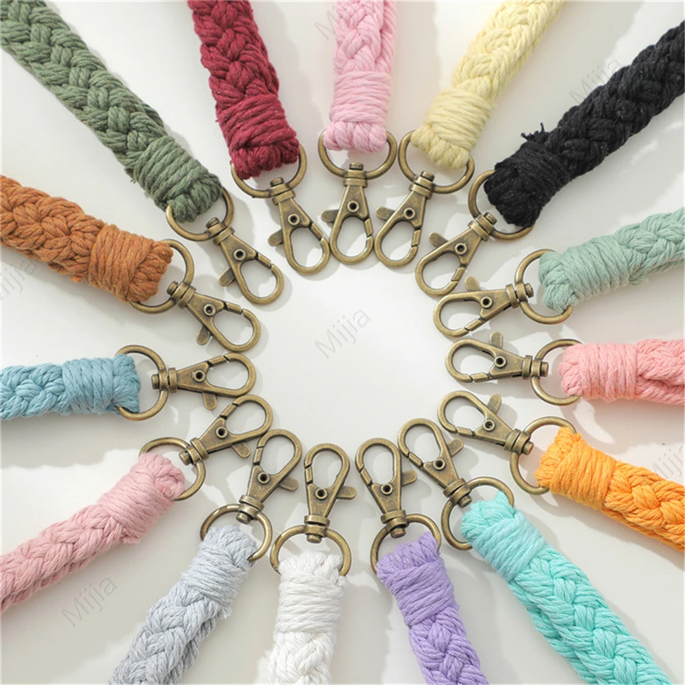 Accessori portachiavi in corda Cinturino da polso fatto a mano