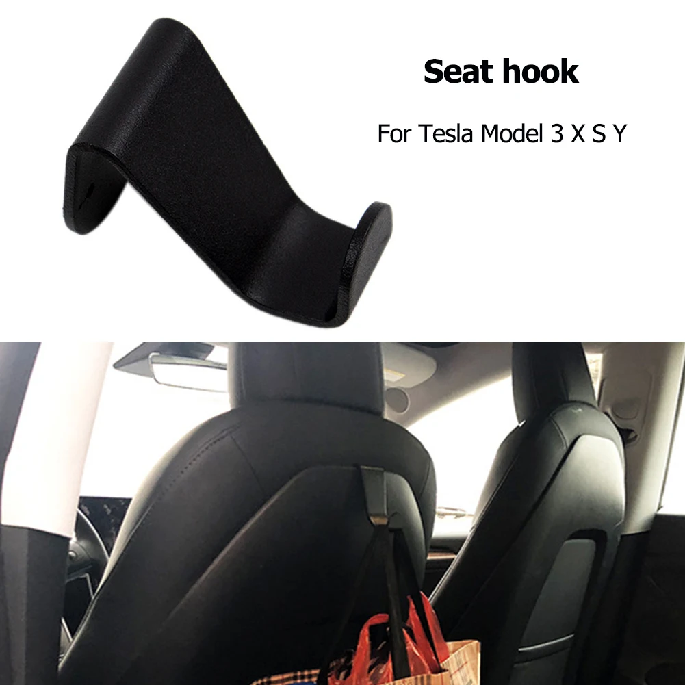 Yucurem 2pcs Car Seat Back Hook Headrest Organizer Hanger for Tesla Model 3/Y/X/S  