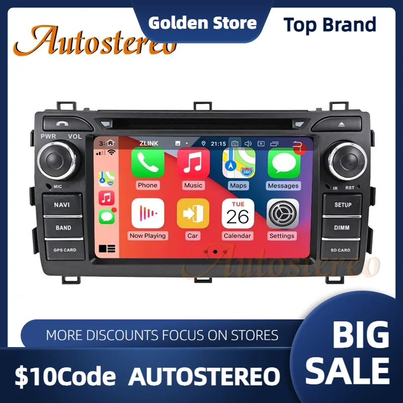 

Android 12 Wireless Carplay For Toyota Auris 2013-2015 Auto Stereo Multimedia Player Car GPS Navigation Radio Recorder Head Unit