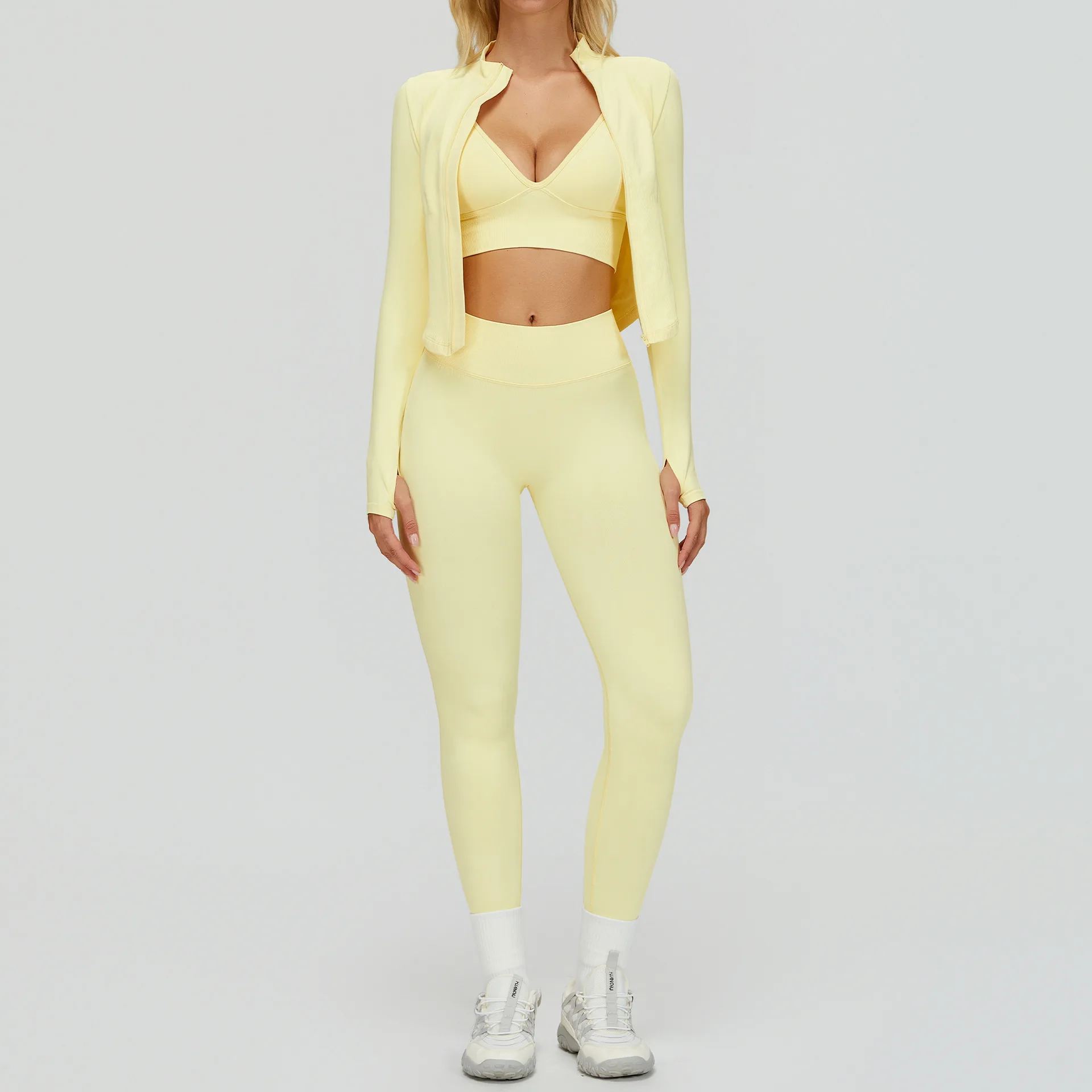 2/3PCS Seamless Yoga Set Sportswear 4