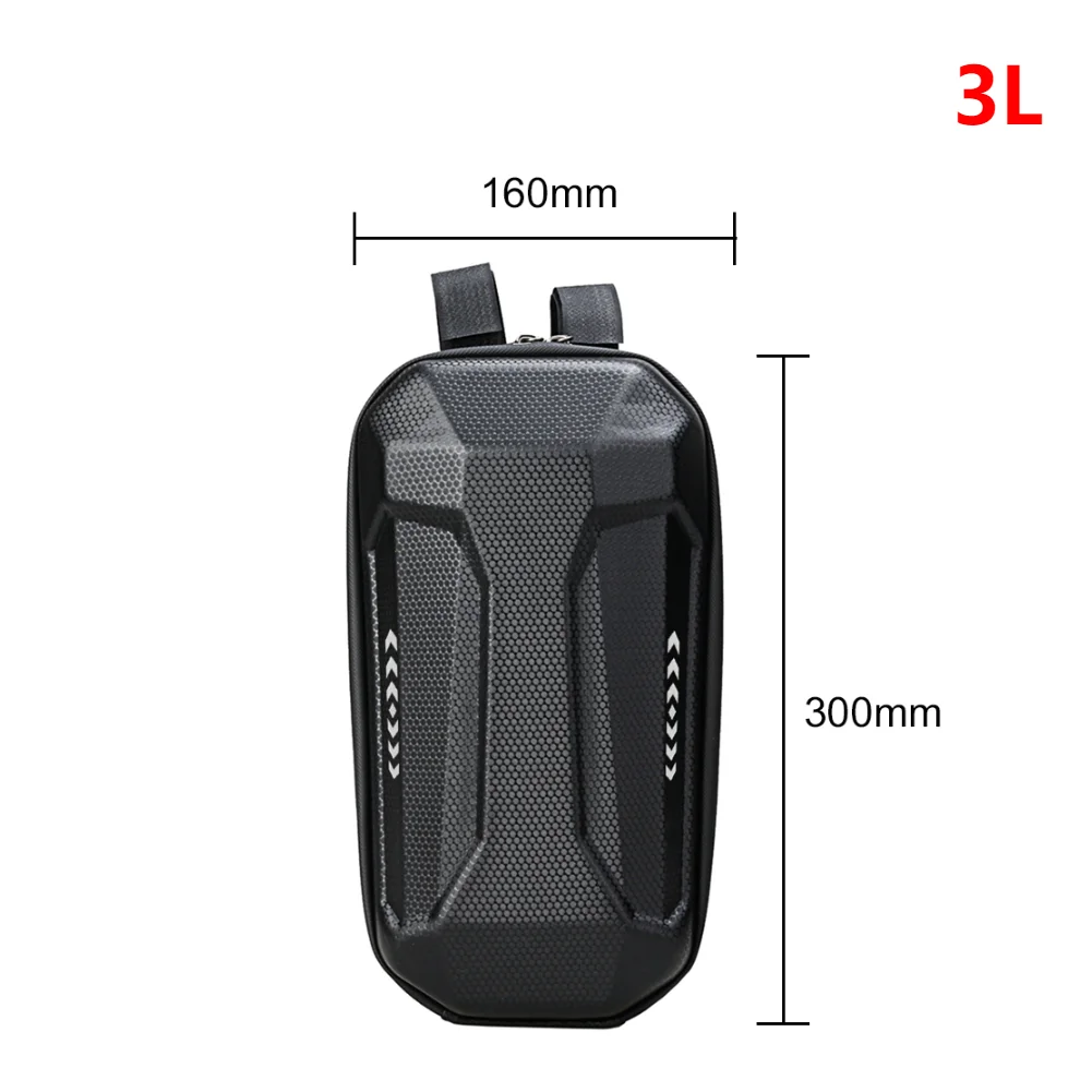 Electric Scooter Front Bag, 2-5L Capacity, EVA Hard Shell Handlebar Hanging Storage Bag