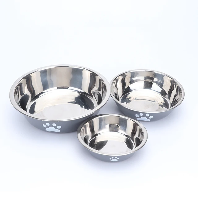 Dog bowl new pet bowl large capacity dog ​​food bowl stainless steel anti-overturning household dog bowl pet supplies 3