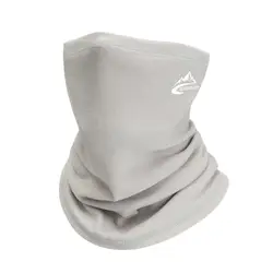 Unisex Winter Sports Velvet Thermal Neck Warmer Scarf - Windproof and Versatile Headgear (Light grey)