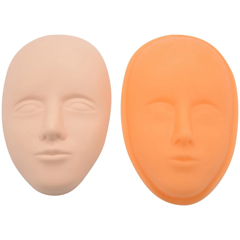 

5D Facial Training Head Silicone Practice Permanent Makeup Lip Eyebrow Skin Mannequin Doll Face Head