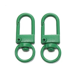 Colorful Alloy Snap Lobster Clasp Hooks for DIY Crafts - 10 - Pack Wholesale Set (Green)