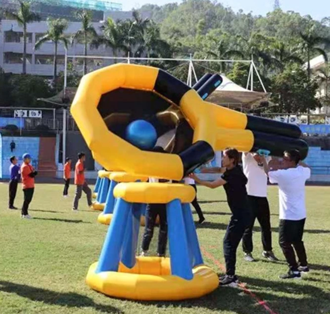 Outdoor Sport Inflatable Team Building Game Giant Inflatable Tennis Racket/large Tennis Racquet for Play