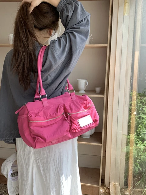 Pink Grey Tote bag