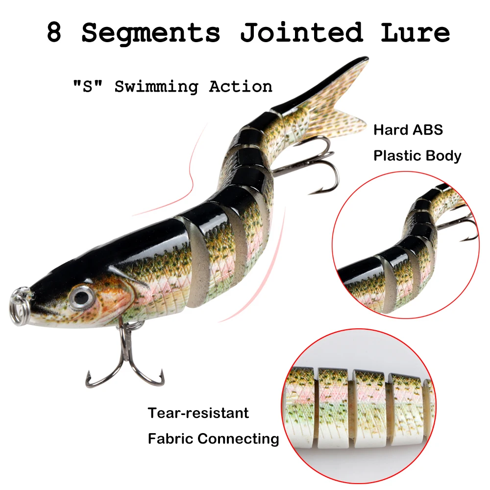 

3pcs Fishing Lures Jointed Crankbait Swimbait 6 Segment 8 Segment Sinking Wobblers Hard Artificial Bait For Fishing Tackle Lure