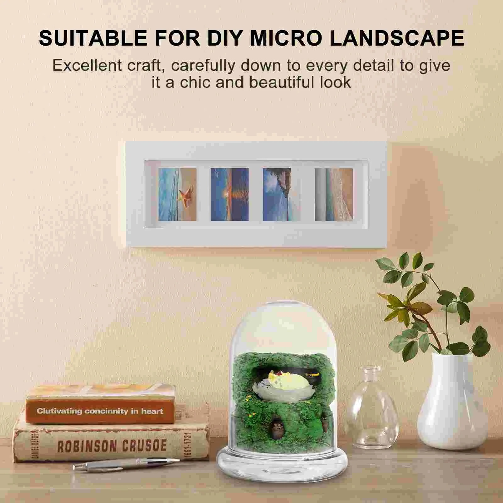 Dessert Artificial Dessert Faux Flower Pots Protector Cover Plastic Cloche Dessert Artificial Dessert Faux Flower Pots 2