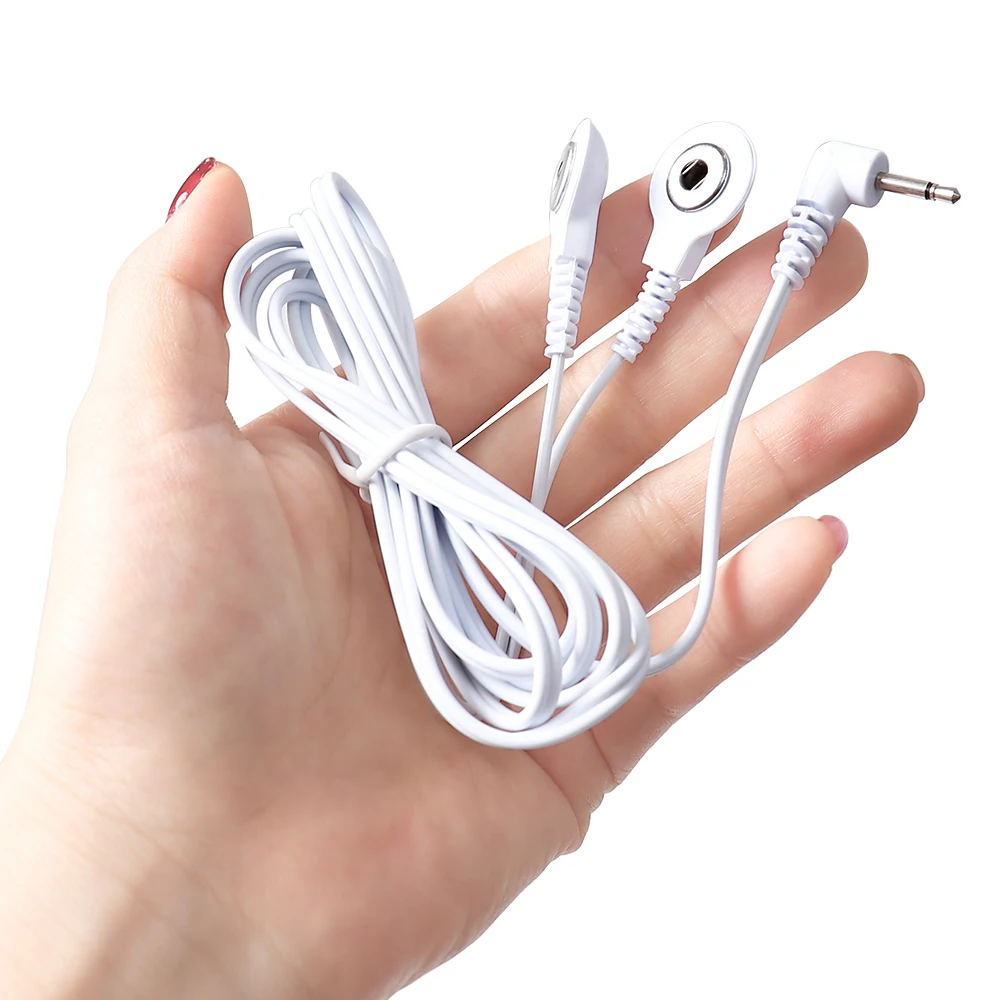 2/4 Way 3.5mm Button Tens Acupuncture Massager Electrical Nerve Muscle Stimulator Electrode Cable Line Wire for Electrode Pads muscle stimulator massage tool electrode lead wires muscle massager